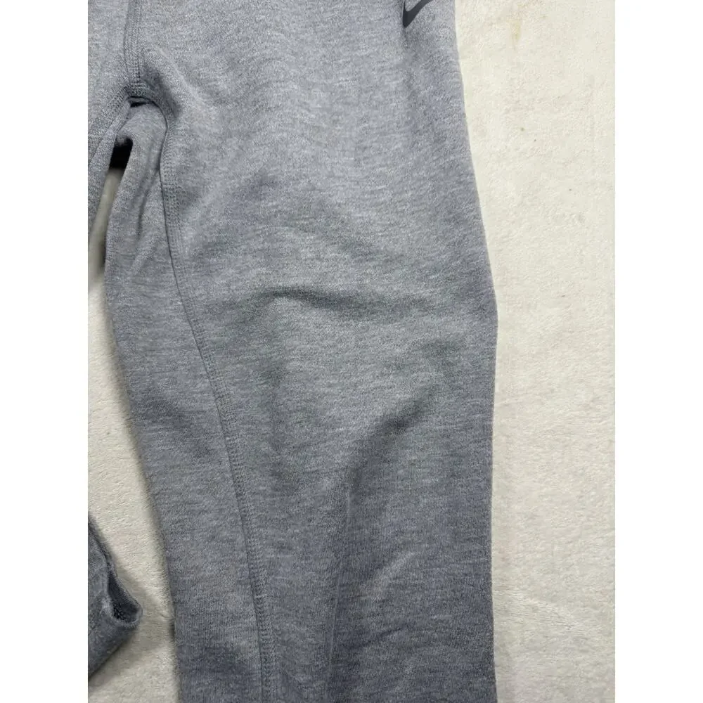 Nike Dri-FIT Pants Medium Gray Logo Waistband Athletic Workout Lounge
